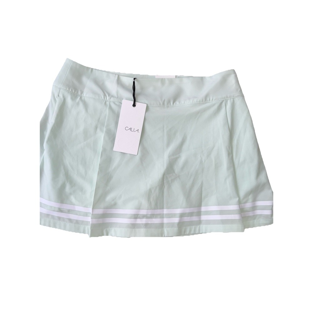 Calia Women's 12 Truelight Skort Mint Ceylon Side Zip 15" Length Pocket UPF 50+